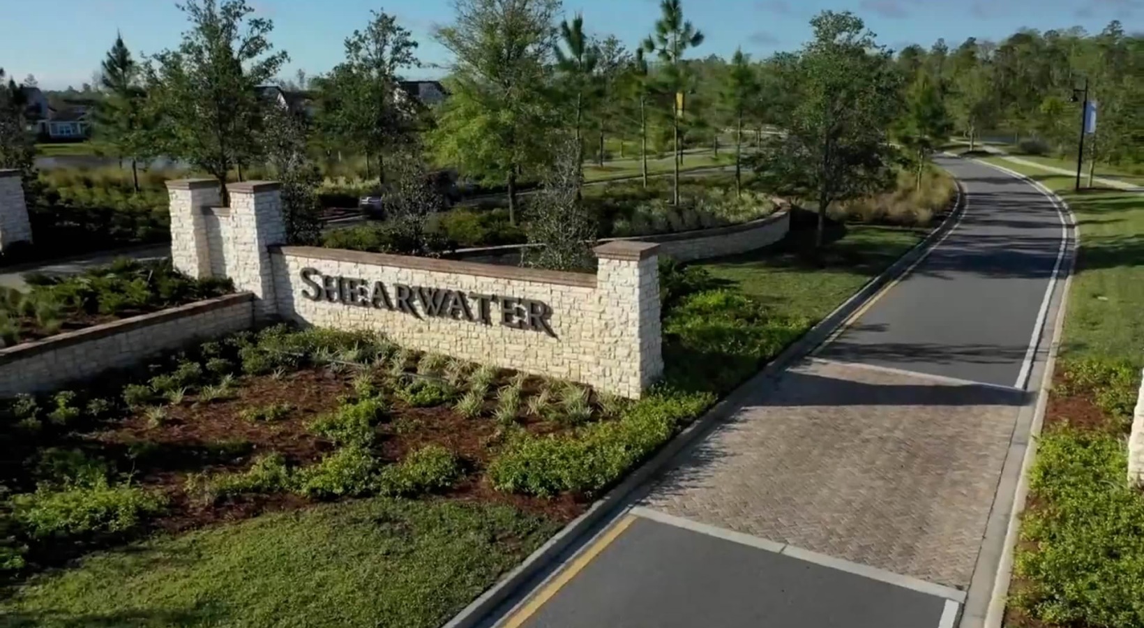 the entrance of a property
