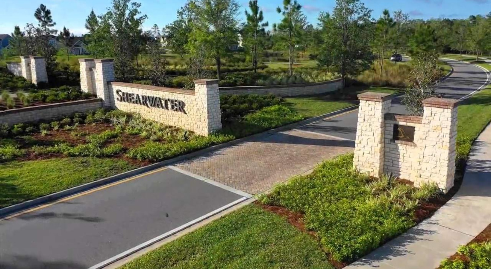 the entrance of a property